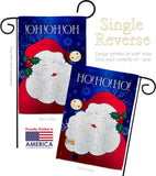 Santa Ho Ho Ho - Christmas Winter Vertical Impressions Decorative Flags HG114064 Made In USA