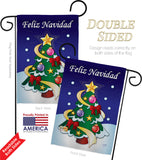 Felíz Navidad - Christmas Winter Vertical Impressions Decorative Flags HG114071S Made In USA