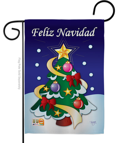 Felíz Navidad - Christmas Winter Vertical Impressions Decorative Flags HG114071S Made In USA