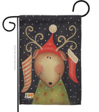 Reindeer - Christmas Winter Vertical Impressions Decorative Flags HG114093 Made In USA