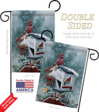 Christmas Cardinals - Christmas Winter Vertical Impressions Decorative Flags HG114096 Made In USA