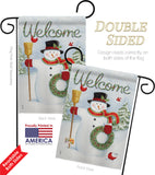 Snowman Wreath - Christmas Winter Vertical Impressions Decorative Flags HG114100 Made In USA