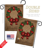 Wreath - Christmas Winter Vertical Impressions Decorative Flags HG114108 Made In USA