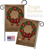 Wreath - Christmas Winter Vertical Impressions Decorative Flags HG114108 Made In USA