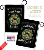 Merry & Bright - Christmas Winter Vertical Impressions Decorative Flags HG114115 Made In USA