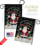 Candy Cane Santa - Christmas Winter Vertical Impressions Decorative Flags HG114116 Made In USA