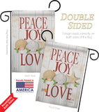 Peace Joy Love - Christmas Winter Vertical Impressions Decorative Flags HG114133 Made In USA