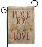 Peace Joy Love - Christmas Winter Vertical Impressions Decorative Flags HG114133 Made In USA