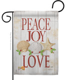 Peace Joy Love - Christmas Winter Vertical Impressions Decorative Flags HG114133 Made In USA