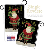 Holly Jolly Santa - Christmas Winter Vertical Impressions Decorative Flags HG114139 Made In USA