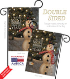 Most Wonderful Time Snowman - Christmas Winter Vertical Impressions Decorative Flags HG114142 Made In USA