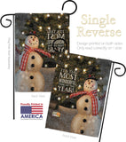 Most Wonderful Time Snowman - Christmas Winter Vertical Impressions Decorative Flags HG114142 Made In USA