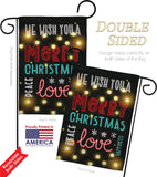 Lightful Merry Christmas Love - Christmas Winter Vertical Impressions Decorative Flags HG114144 Made In USA