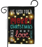 Lightful Merry Christmas Love - Christmas Winter Vertical Impressions Decorative Flags HG114144 Made In USA