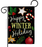 Happy Winter Holiday - Christmas Winter Vertical Impressions Decorative Flags HG114148 Made In USA