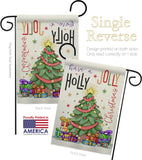 A Holly Jolly Christmas - Christmas Winter Vertical Impressions Decorative Flags HG114150 Made In USA