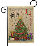 A Holly Jolly Christmas - Christmas Winter Vertical Impressions Decorative Flags HG114150 Made In USA