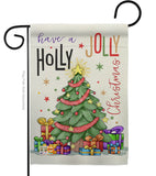 A Holly Jolly Christmas - Christmas Winter Vertical Impressions Decorative Flags HG114150 Made In USA