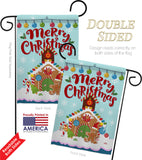 Christmas Gingerbread House - Christmas Winter Vertical Impressions Decorative Flags HG114151 Made In USA