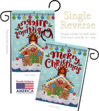Christmas Gingerbread House - Christmas Winter Vertical Impressions Decorative Flags HG114151 Made In USA