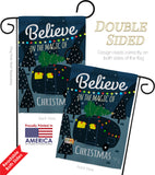 Believe The Magic Trailer - Christmas Winter Vertical Impressions Decorative Flags HG114152 Made In USA