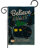 Believe The Magic Trailer - Christmas Winter Vertical Impressions Decorative Flags HG114152 Made In USA