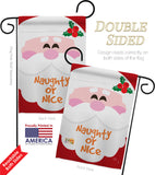 Naughty Or Nice - Christmas Winter Vertical Impressions Decorative Flags HG114153 Made In USA