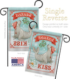 Sealed With A Kiss - Christmas Winter Vertical Impressions Decorative Flags HG114154 Made In USA