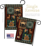 Winter Lakeview Cabins - Christmas Winter Vertical Impressions Decorative Flags HG114163 Made In USA