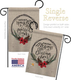 Christmas Blessings - Christmas Winter Vertical Impressions Decorative Flags HG114169 Made In USA