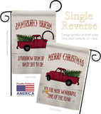 Merry Christmas Vintage Truck - Christmas Winter Vertical Impressions Decorative Flags HG114170 Made In USA