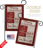 Ho Ho Ho Red Collage - Christmas Winter Vertical Impressions Decorative Flags HG114171 Made In USA