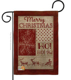 Ho Ho Ho Red Collage - Christmas Winter Vertical Impressions Decorative Flags HG114171 Made In USA