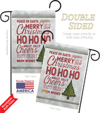 Christmas Wishes Words - Christmas Winter Vertical Impressions Decorative Flags HG114178 Made In USA