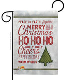 Christmas Wishes Words - Christmas Winter Vertical Impressions Decorative Flags HG114178 Made In USA