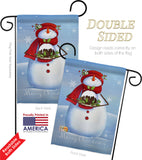 Warm Wish Snowman - Christmas Winter Vertical Impressions Decorative Flags HG114188 Made In USA