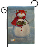 Warm Wish Snowman - Christmas Winter Vertical Impressions Decorative Flags HG114188 Made In USA
