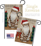 Christmas Kitty - Christmas Winter Vertical Impressions Decorative Flags HG114192 Made In USA