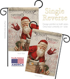 Antique Santa Holiday - Christmas Winter Vertical Impressions Decorative Flags HG114194 Made In USA