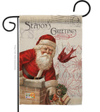 Antique Santa Holiday - Christmas Winter Vertical Impressions Decorative Flags HG114194 Made In USA