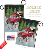 Snowmen Hot Cocoa - Christmas Winter Vertical Impressions Decorative Flags HG114207 Made In USA