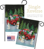 Picking Christmas Tree - Christmas Winter Vertical Impressions Decorative Flags HG114208 Made In USA