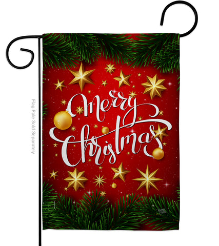 Bright Christmas - Christmas Winter Vertical Impressions Decorative Flags HG114219 Made In USA