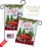 Christmas Happy New Year - Christmas Winter Vertical Impressions Decorative Flags HG114230 Made In USA
