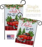 Christmas Happy New Year - Christmas Winter Vertical Impressions Decorative Flags HG114230 Made In USA