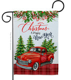 Christmas Happy New Year - Christmas Winter Vertical Impressions Decorative Flags HG114230 Made In USA