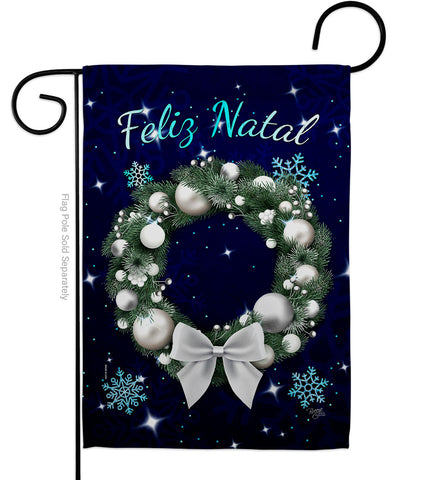 Vela Feliz Navidad - Christmas Winter Vertical Impressions Decorative Flags HG120016 Made In USA