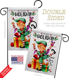 Elf Holiday - Christmas Winter Vertical Impressions Decorative Flags HG120019 Made In USA