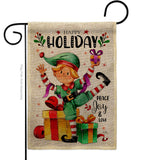 Elf Holiday - Christmas Winter Vertical Impressions Decorative Flags HG120019 Made In USA