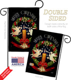 Angel Wreath - Christmas Winter Vertical Impressions Decorative Flags HG137302 Made In USA